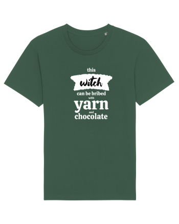 This Witch can be bribed with yarn and chocolate. (alb) Bottle Green