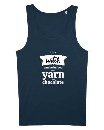 This Witch can be bribed with yarn and chocolate. (alb) Navy