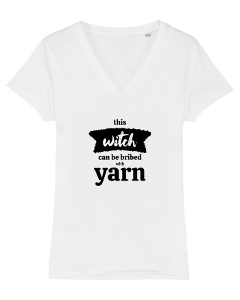 This Witch can be bribed with yarn. White