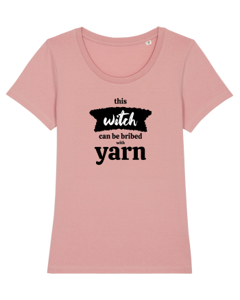 This Witch can be bribed with yarn. Canyon Pink