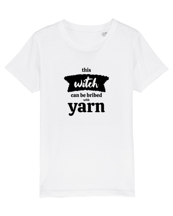 This Witch can be bribed with yarn. White