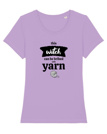 This Witch can be bribed with yarn. (ghem alb) Lavender Dawn