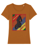 Pentru Ciclisti Tricou mânecă scurtă guler larg fitted Damă Expresser