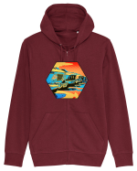 Masina Retro Vintage Hanorac cu fermoar Unisex Connector