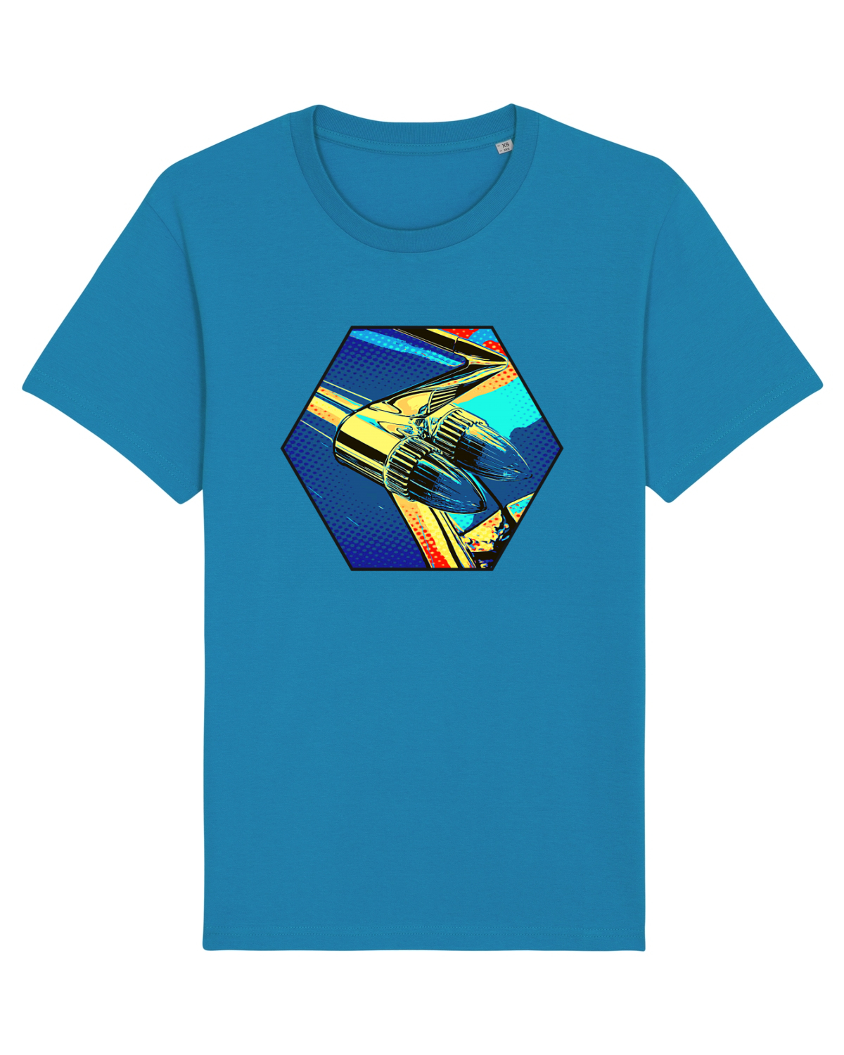 Tricou mânecă scurtă Unisex Rocker Azur
