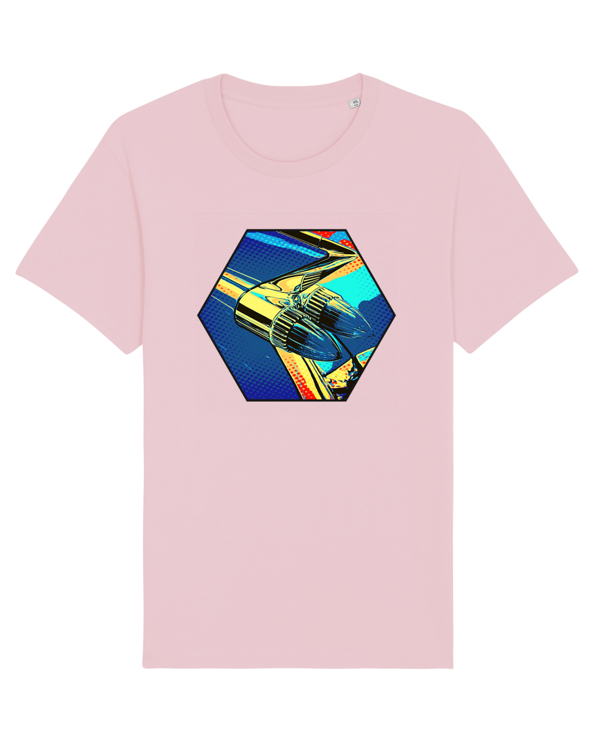Tricou mânecă scurtă Unisex Rocker Cotton Pink