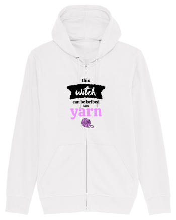 This Witch can be bribed with yarn. (ghem roz) White