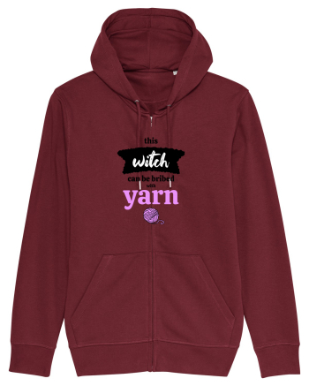 This Witch can be bribed with yarn. (ghem roz) Burgundy