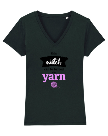 This Witch can be bribed with yarn. (ghem roz) Black