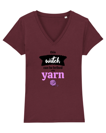 This Witch can be bribed with yarn. (ghem roz) Burgundy