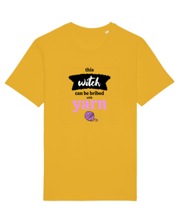 This Witch can be bribed with yarn. (ghem roz) Spectra Yellow