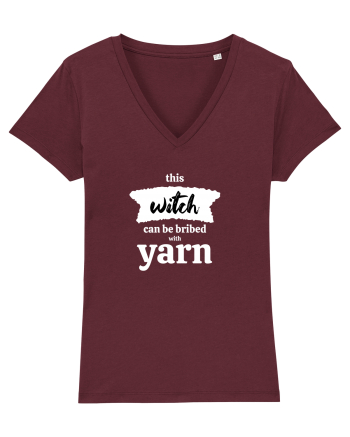 This Witch can be bribed with yarn. (alb) Burgundy