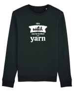 This Witch can be bribed with yarn. (alb) Bluză mânecă lungă Unisex Rise