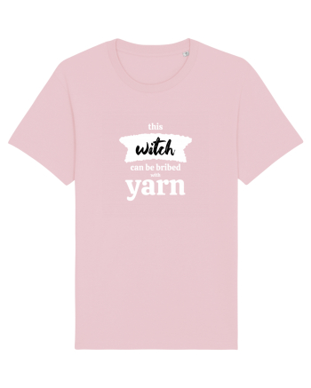 This Witch can be bribed with yarn. (alb) Cotton Pink