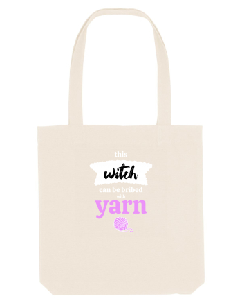 This Witch can be bribed with yarn. (ghem roz si alb) Natural