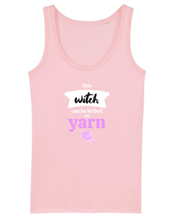 This Witch can be bribed with yarn. (ghem roz si alb) Cotton Pink