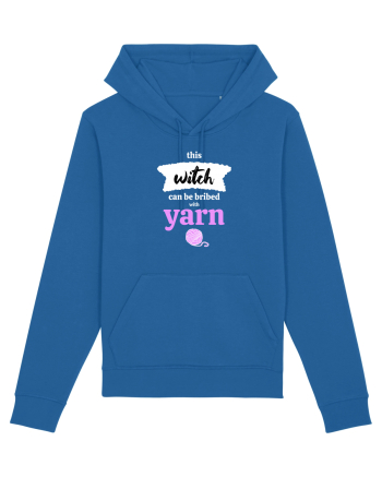 This Witch can be bribed with yarn. (ghem roz si alb) Royal Blue