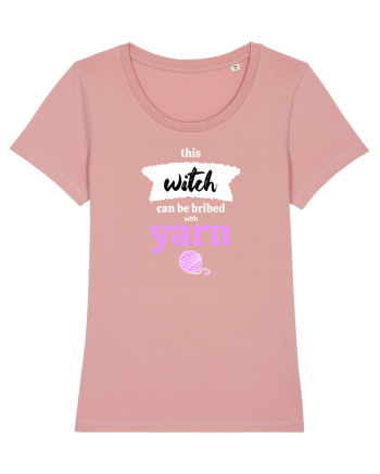 This Witch can be bribed with yarn. (ghem roz si alb) Canyon Pink