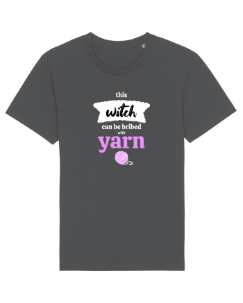 This Witch can be bribed with yarn. (ghem roz si alb) Anthracite