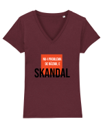 Nu-i problema de Razboi, e SKANDAL Tricou mânecă scurtă guler V Damă Evoker