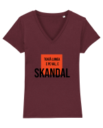 Toata Lumea e pe val - E SKANDAL Tricou mânecă scurtă guler V Damă Evoker