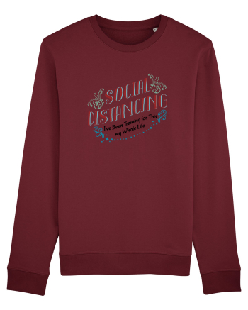 Social Distancing Training Burgundy