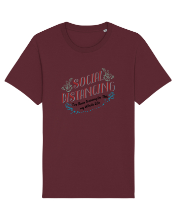 Social Distancing Training Burgundy