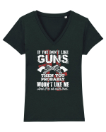 GUNS Tricou mânecă scurtă guler V Damă Evoker