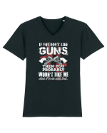 GUNS Tricou mânecă scurtă guler V Bărbat Presenter