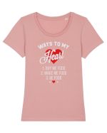 Ways to my heart Tricou mânecă scurtă guler larg fitted Damă Expresser