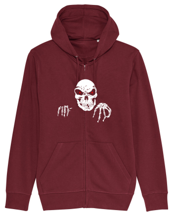 Death Skull Stay Focus Burgundy