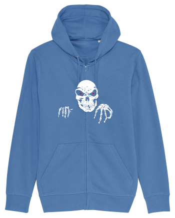 Death Skull Stay Focus Bright Blue