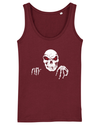 Death Skull Stay Focus Burgundy