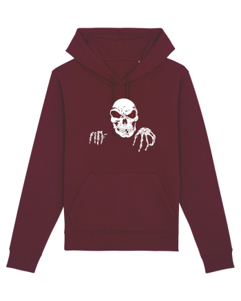Death Skull Stay Focus Burgundy
