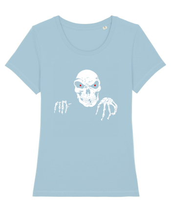 Death Skull Stay Focus Sky Blue