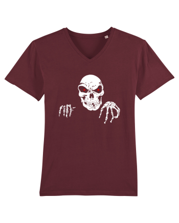 Death Skull Stay Focus Burgundy