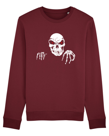 Death Skull Stay Focus Burgundy