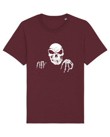 Death Skull Stay Focus Burgundy