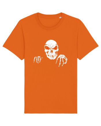 Death Skull Stay Focus Bright Orange