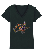 Emoji Halloween Witch Tricou mânecă scurtă guler V Damă Evoker