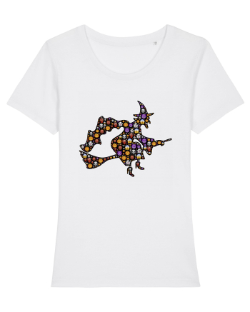 Emoji Halloween Witch White