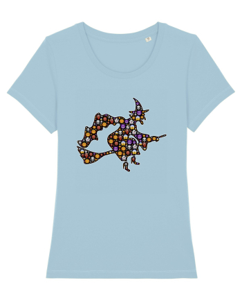 Emoji Halloween Witch Sky Blue