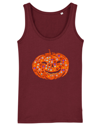 Emoji Pumpkin Jack O Lantern Burgundy