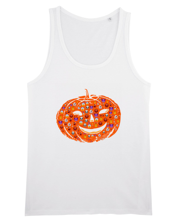 Emoji Pumpkin Jack O Lantern White