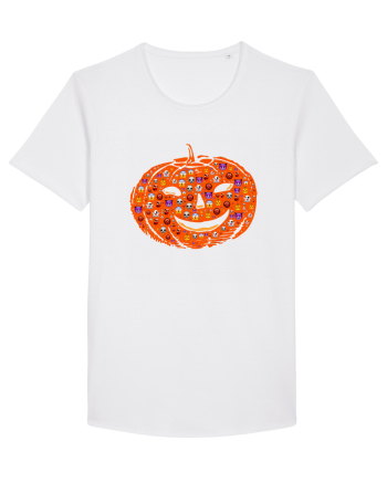 Emoji Pumpkin Jack O Lantern White