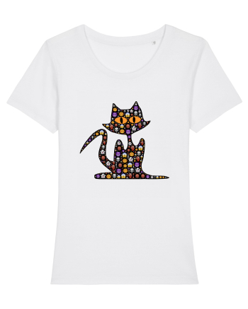 Halloween Emoji Funny Cat White