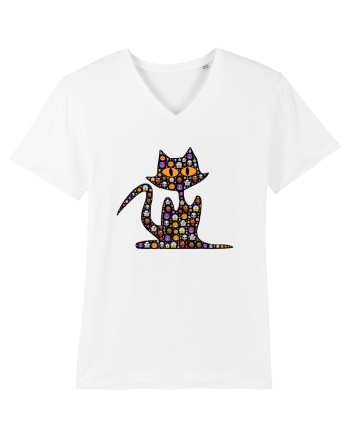 Halloween Emoji Funny Cat White