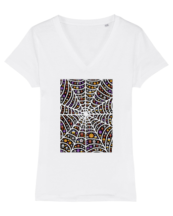 Halloween Emoji Spiderweb White