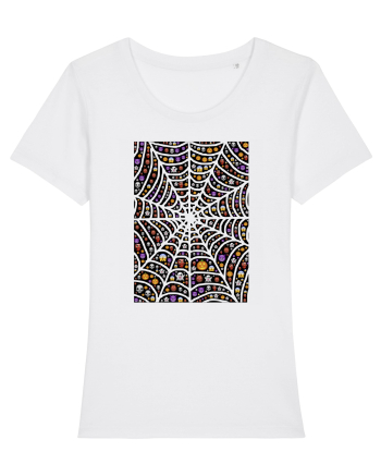 Halloween Emoji Spiderweb White