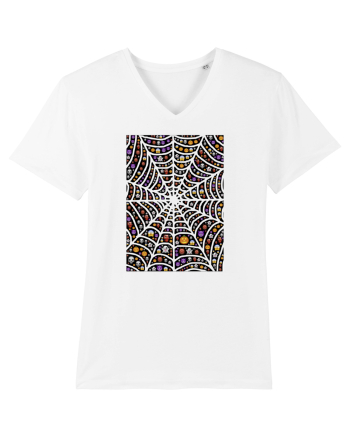 Halloween Emoji Spiderweb White